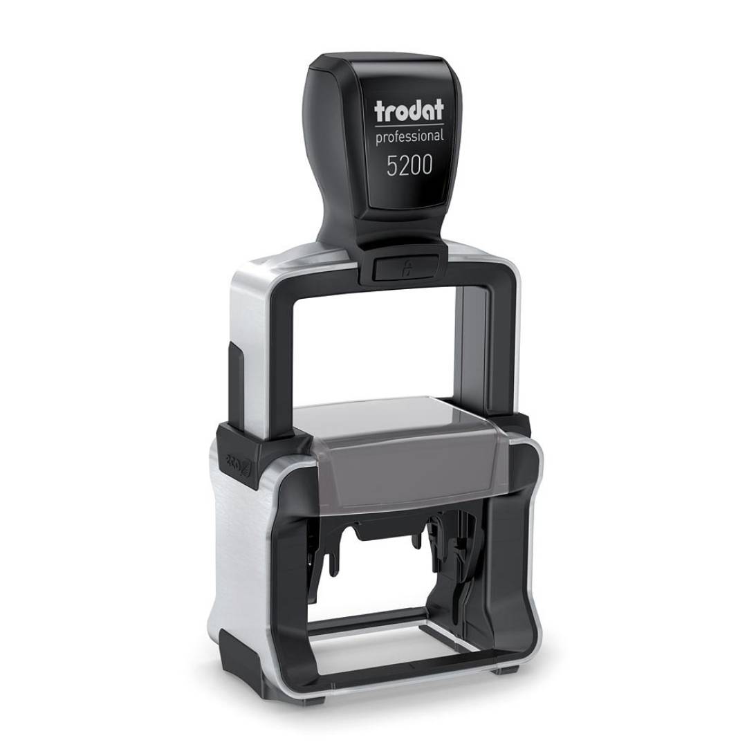 Stempel Trodat Professional MCI 5200 Frontansicht - schwarz Stempel Trodat Professional MCI 5200 Frontansicht - schwarz