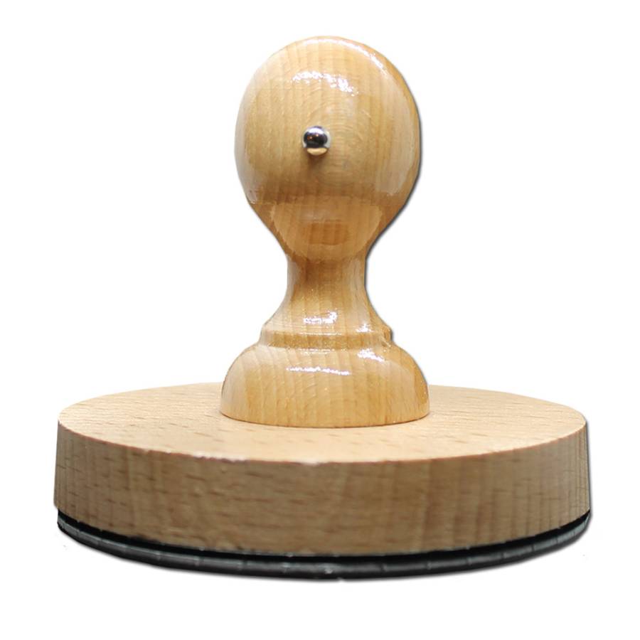 Holzstempel 100 mm rund stehend