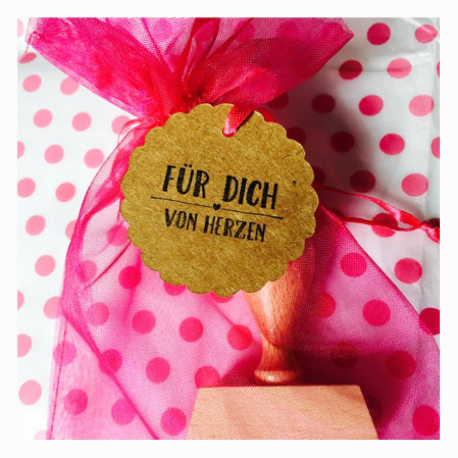 Motivstempel Für Dich von Herzen Anwendungsbeispiel Motivstempel Für Dich von Herzen Anwendungsbeispiel