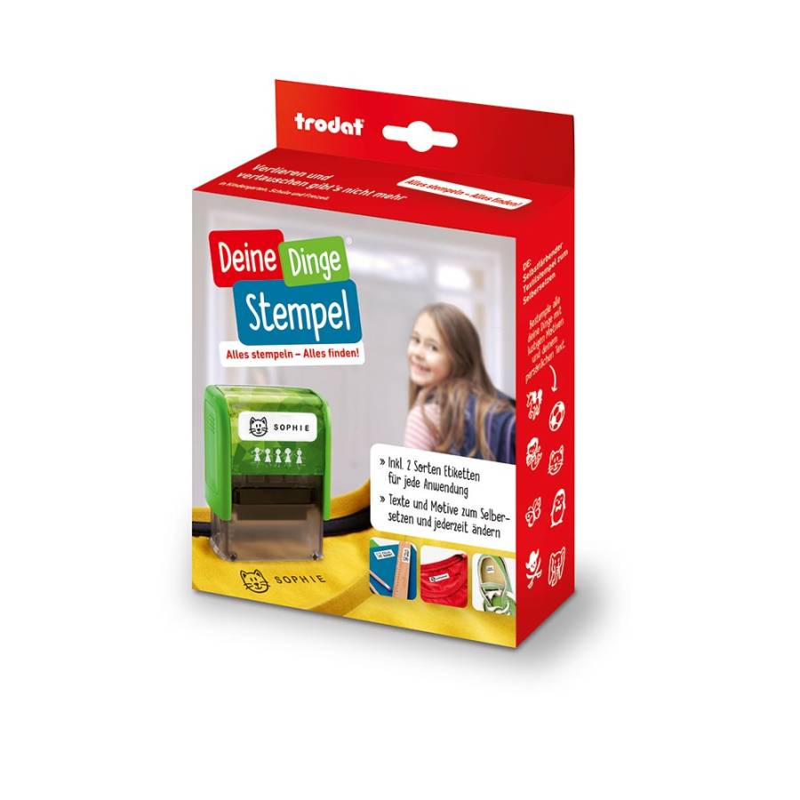 Trodat Deine Dinge Stempelset Frontansicht Trodat Deine Dinge Stempelset Frontansicht