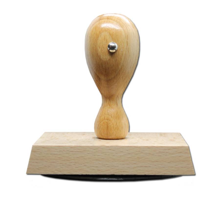 Holzstempel oval 90x60 mm stehend
