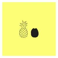 Ananas Stempel Abdruck