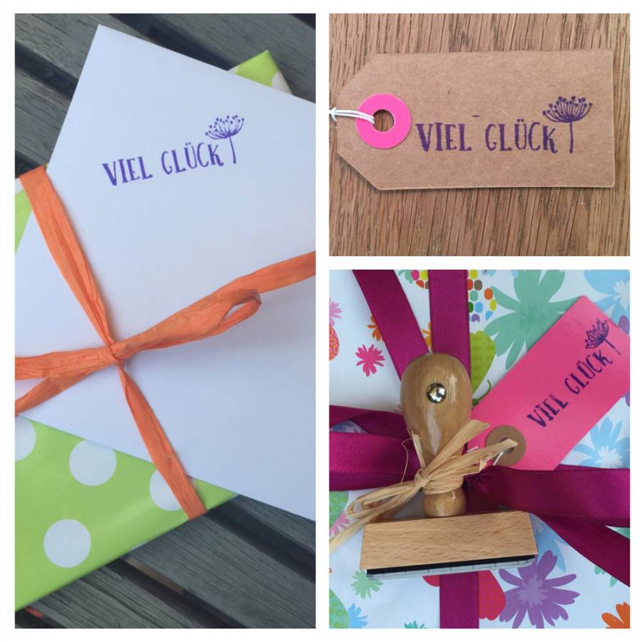 Motivstempel Viel Glück Anwendungsbeispiel Motivstempel Viel Glück Anwendungsbeispiel