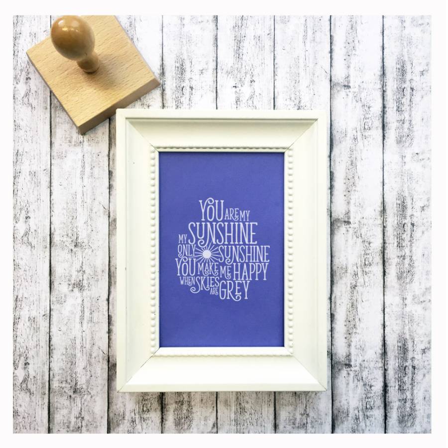 Motivstempel Sunshine Anwendungsbeispiel Motivstempel Sunshine Anwendungsbeispiel