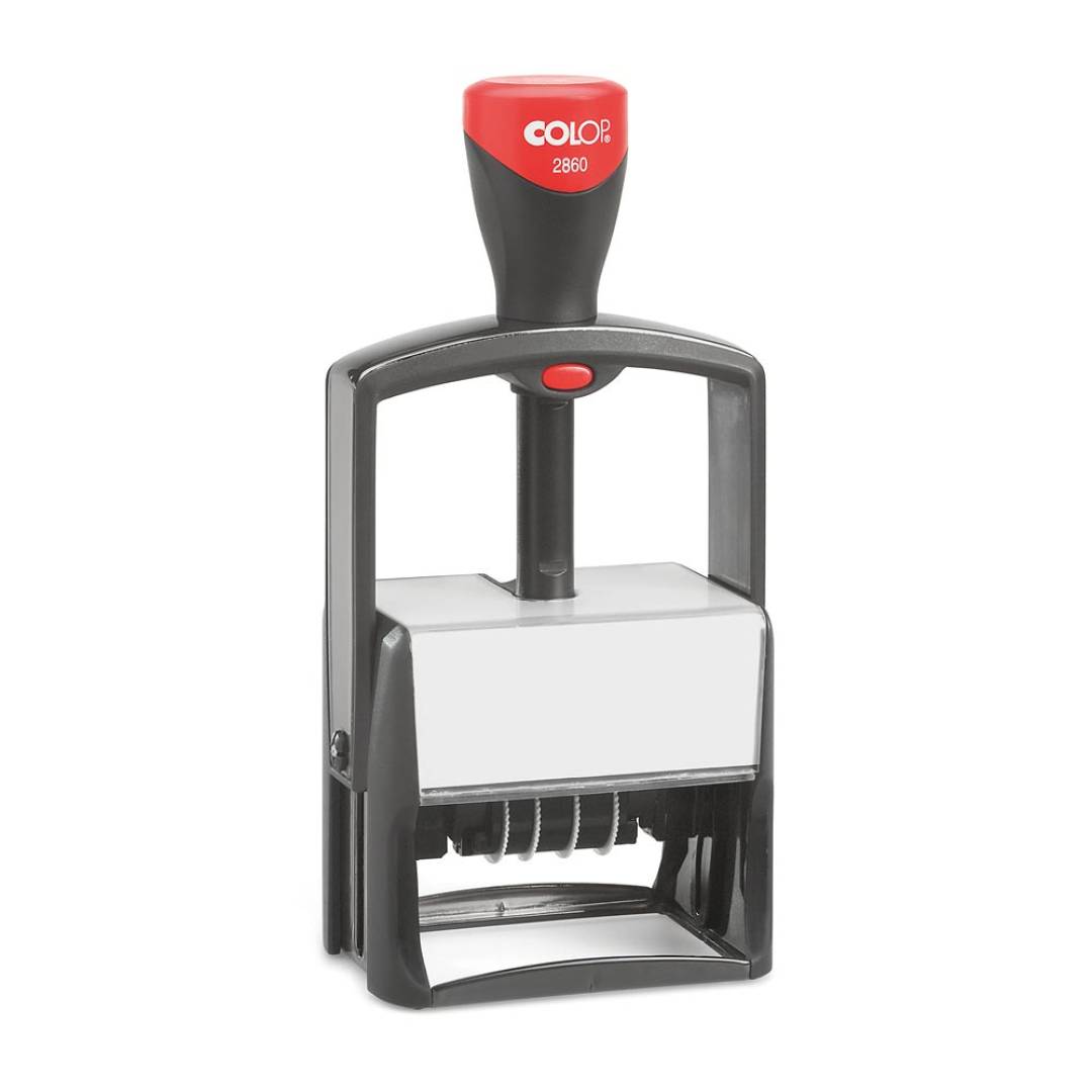 Datumstempel Colop Classic Line Dater 2860 Frontansicht - grau Datumstempel Colop Classic Line Dater 2860 Frontansicht - grau