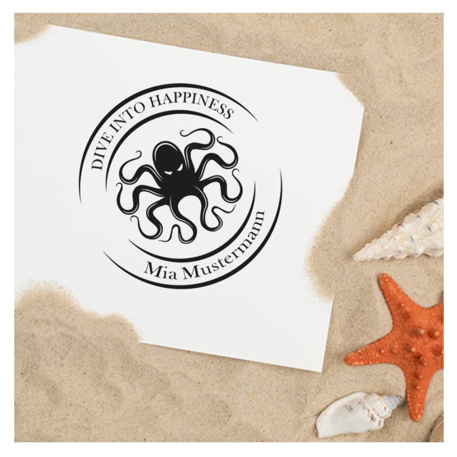 Motivstempel Kraken Anwendungsbeispiel Motivstempel Kraken Anwendungsbeispiel