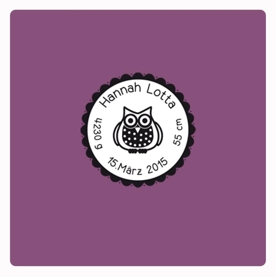 Motivstempel Eule Abdruck