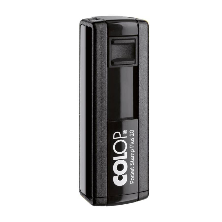 Taschenstempel Colop Pocket 20 plus Frontansicht - schwarz Taschenstempel Colop Pocket 20 plus Frontansicht - schwarz