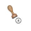 Holzstempel Mit Liebe gebacken und Stempelabdruck Holzstempel Mit Liebe gebacken und Stempelabdruck