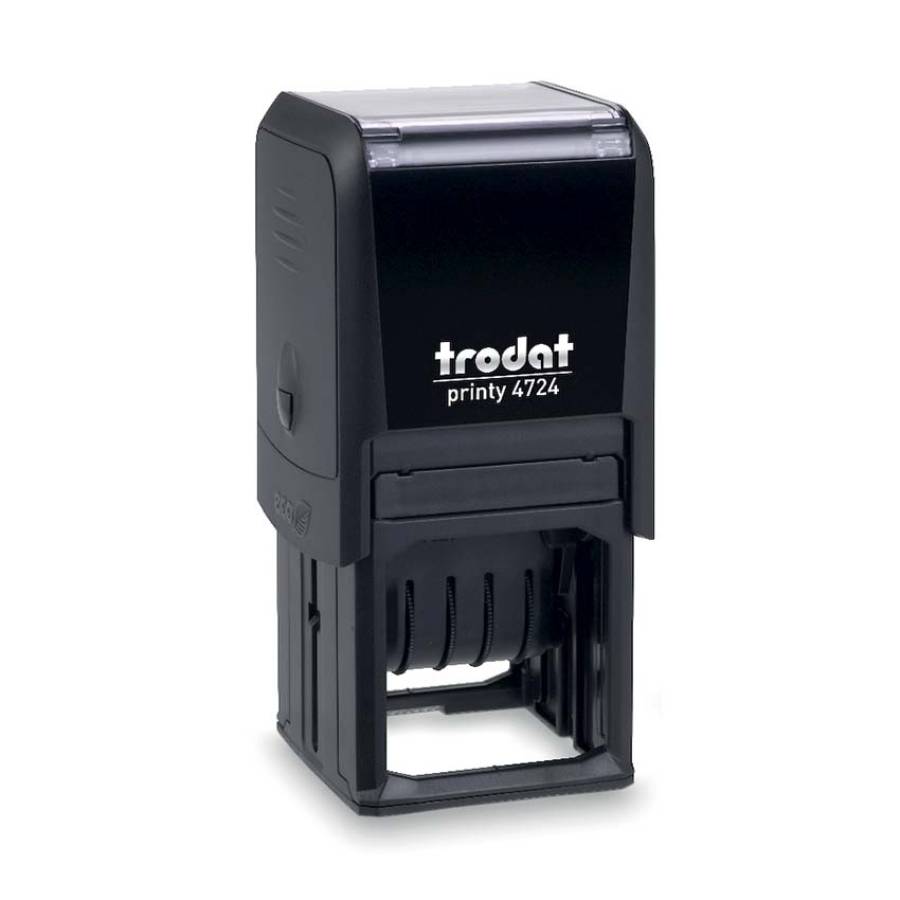 Datumstempel Trodat Printy 4724 Frontansicht - schwarz Datumstempel Trodat Printy 4724 Frontansicht - schwarz