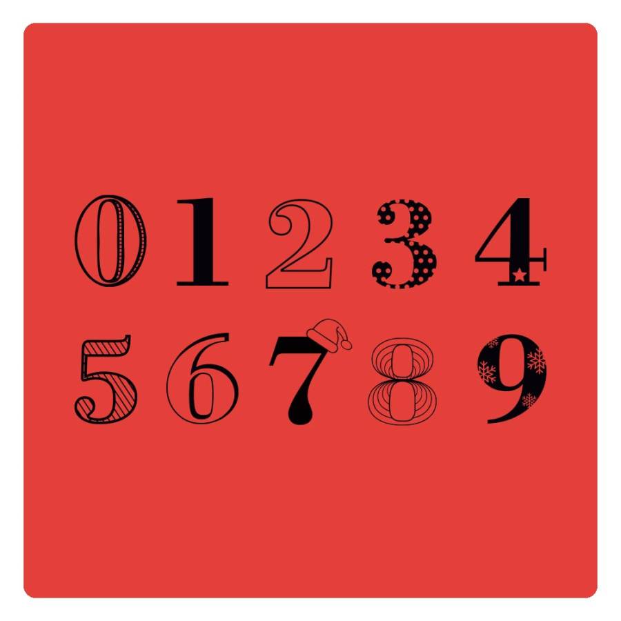 Adventskalender Ziffern Adventskalender Ziffern