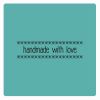 Motivstempel Handmade with love Abdruck Motivstempel Handmade with love Abdruck