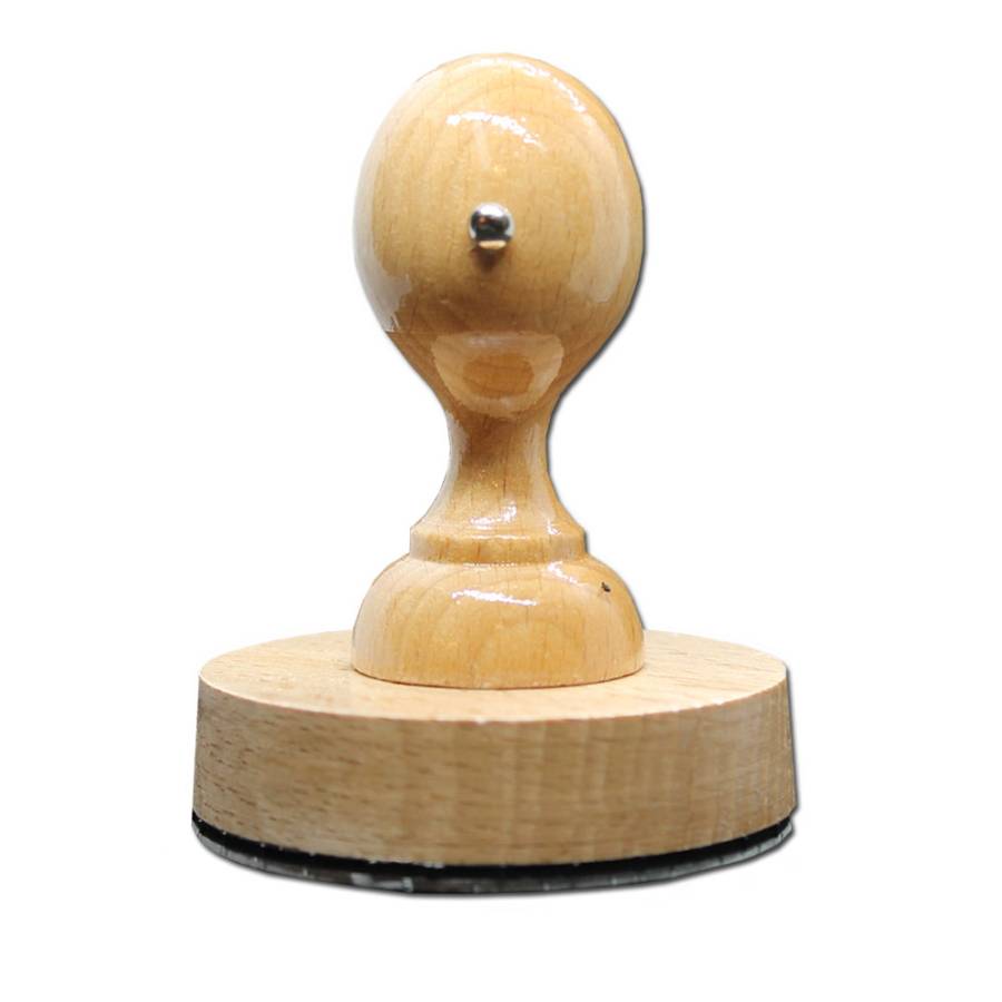 Holzstempel rund 70 mm Produkbild stehend