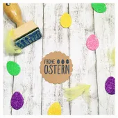 Motivstempel Frohe Ostern Ostereier