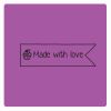 Motivstempel Made with love Abdruck Motivstempel Made with love Abdruck