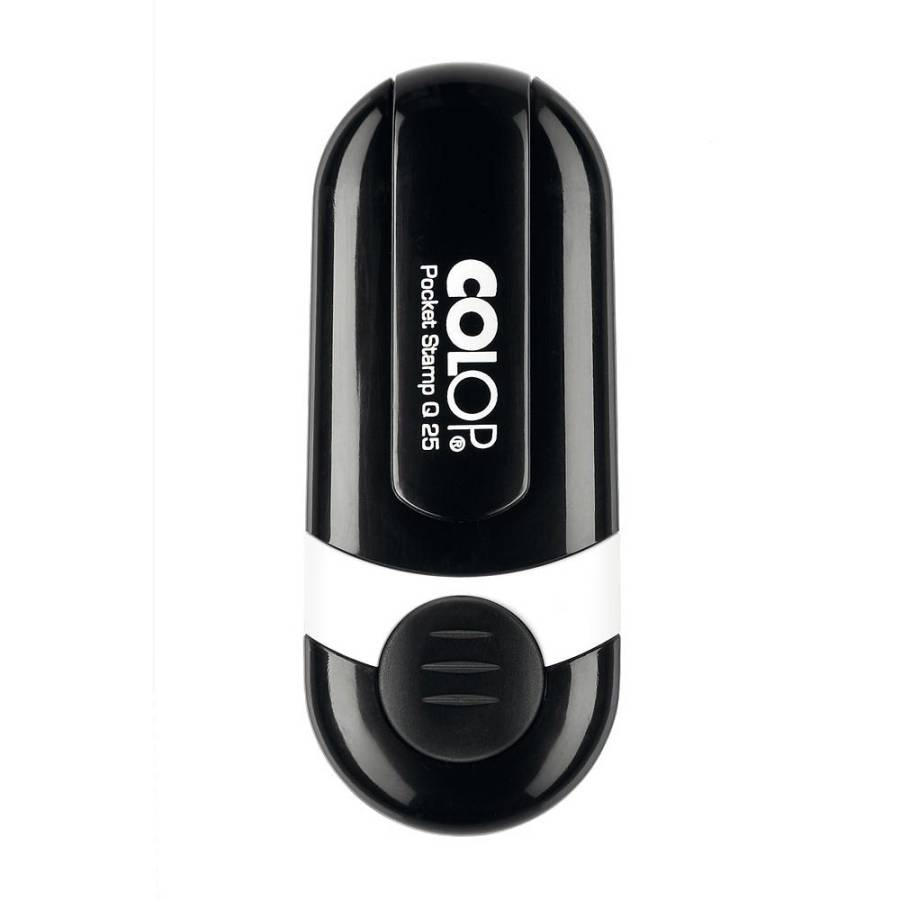 Stempel Colop Pocket Stamp R25 plus rund Frontansicht - schwarz Stempel Colop Pocket Stamp R25 plus rund Frontansicht - schwarz