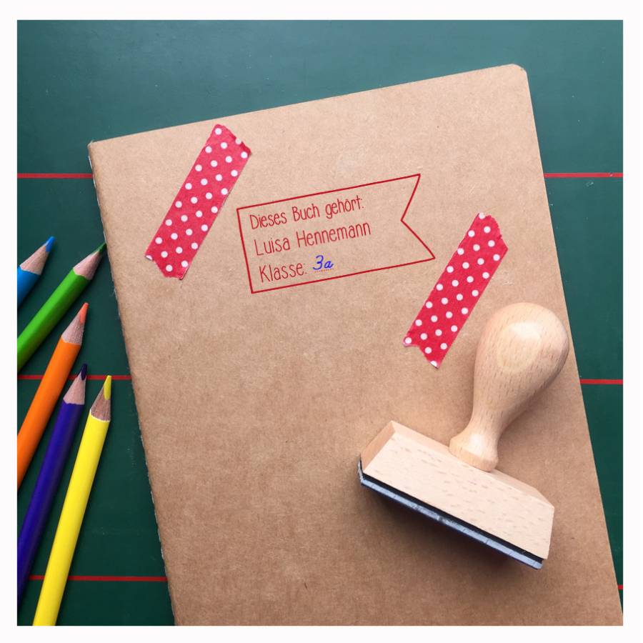 Motivstempel Kinderfähnchen Anwendungsbeispiel