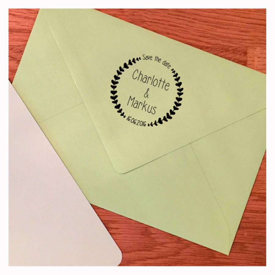 Motivstempel Save The Date Ranke Anwendungsbeispiel Motivstempel Save The Date Ranke Anwendungsbeispiel