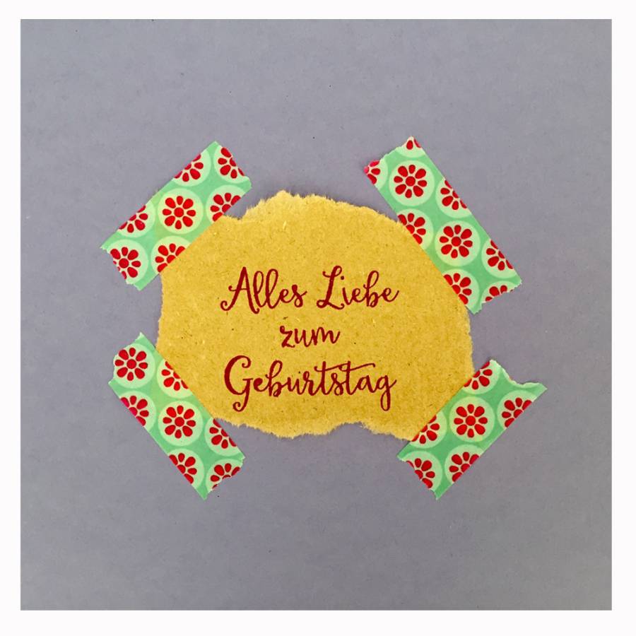 Motivstempel Alles Liebe zum Geburtstag Anwendungsbeispiel Motivstempel Alles Liebe zum Geburtstag Anwendungsbeispiel
