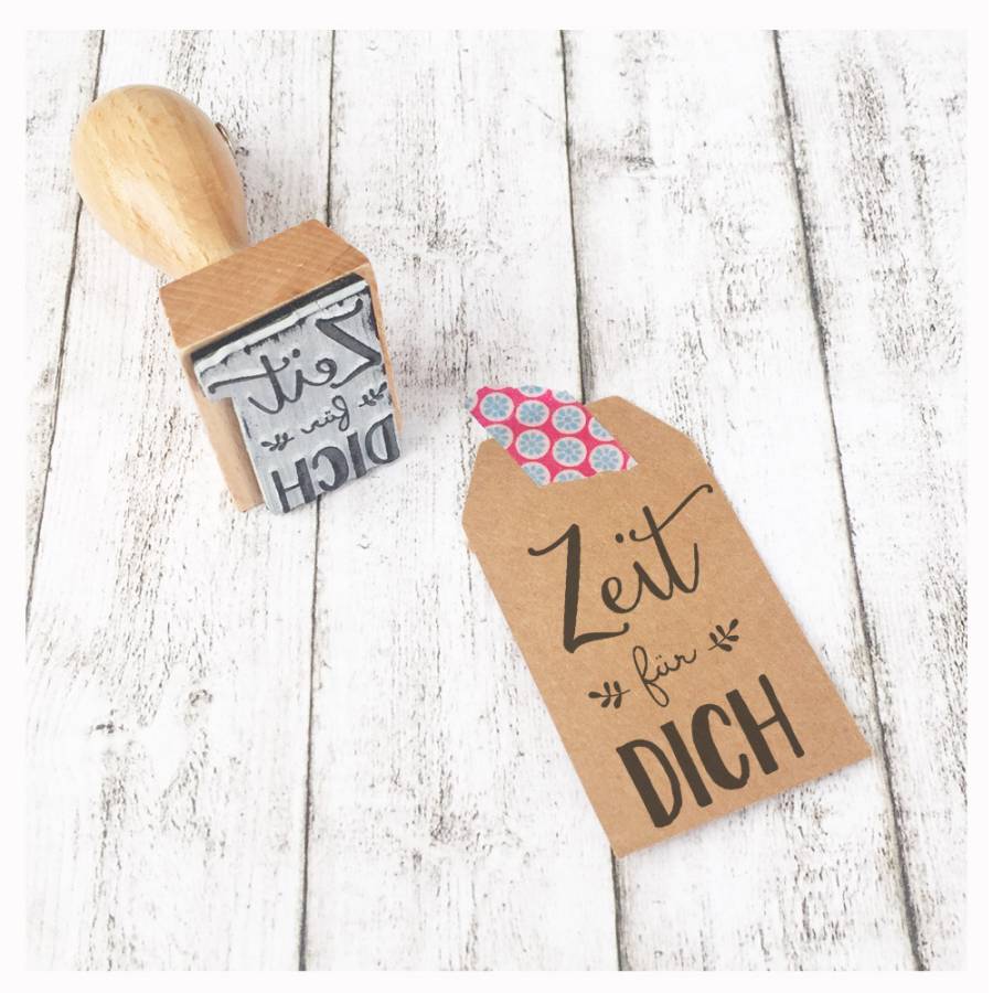 Motivstempel Zeit für Dich Anwendungsbeispiel Motivstempel Zeit für Dich Anwendungsbeispiel