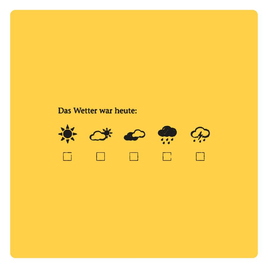 Motivstempel Das Wetter war heute Vorschau Abdruck Motivstempel Das Wetter war heute Vorschau Abdruck