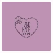 Motivstempel Knopf und Herz