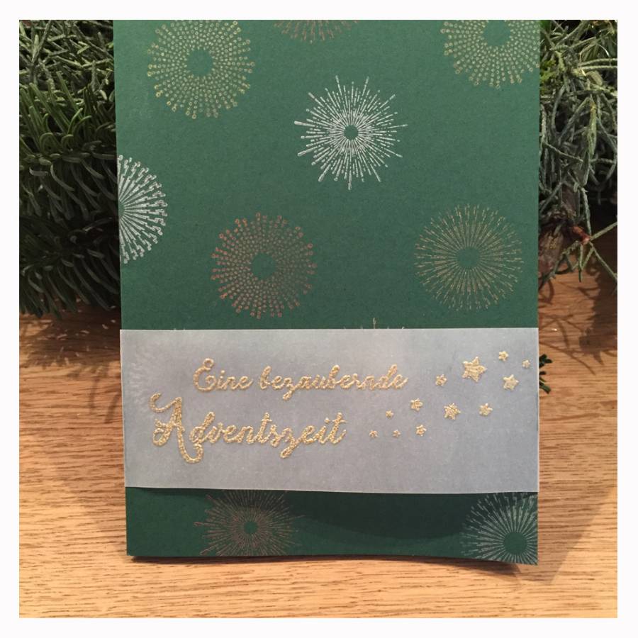 Motivstempel Bezaubernde Adventszeit Anwendungsbeispiel