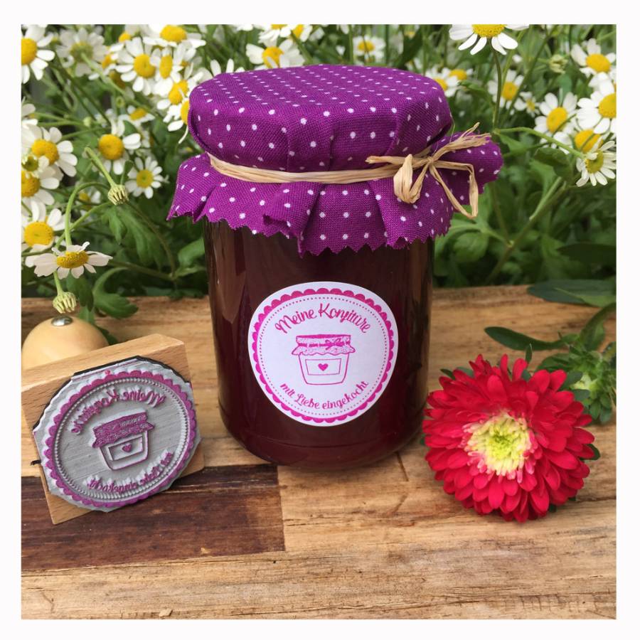 Motivstempel Konfitüre rund 1 Anwendungsbeispiel