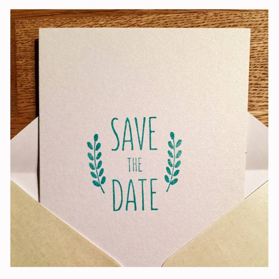 Motivstempel Save the Date Kranz Anwendungsbeispiel Motivstempel Save the Date Kranz Anwendungsbeispiel