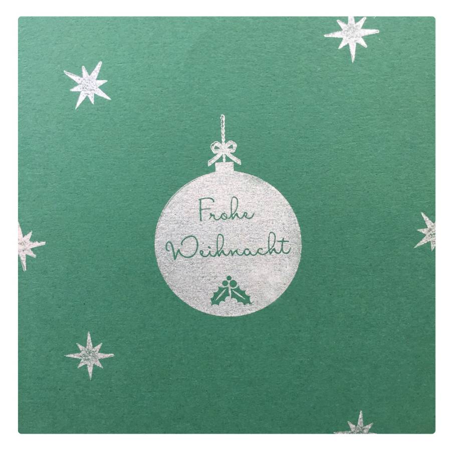 Motivstempel Weihnachtskugel Anwendungsbeispiel Motivstempel Weihnachtskugel Anwendungsbeispiel