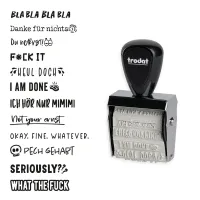 trodat® Creative Mini Stempel Set Böse Sprüche + Kissen
